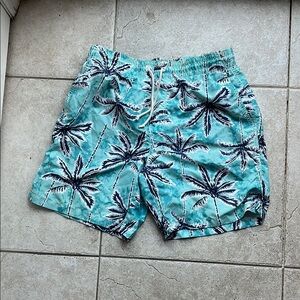 Old Navy Blue and White Swim Trunks Quick-Dry Drawstring